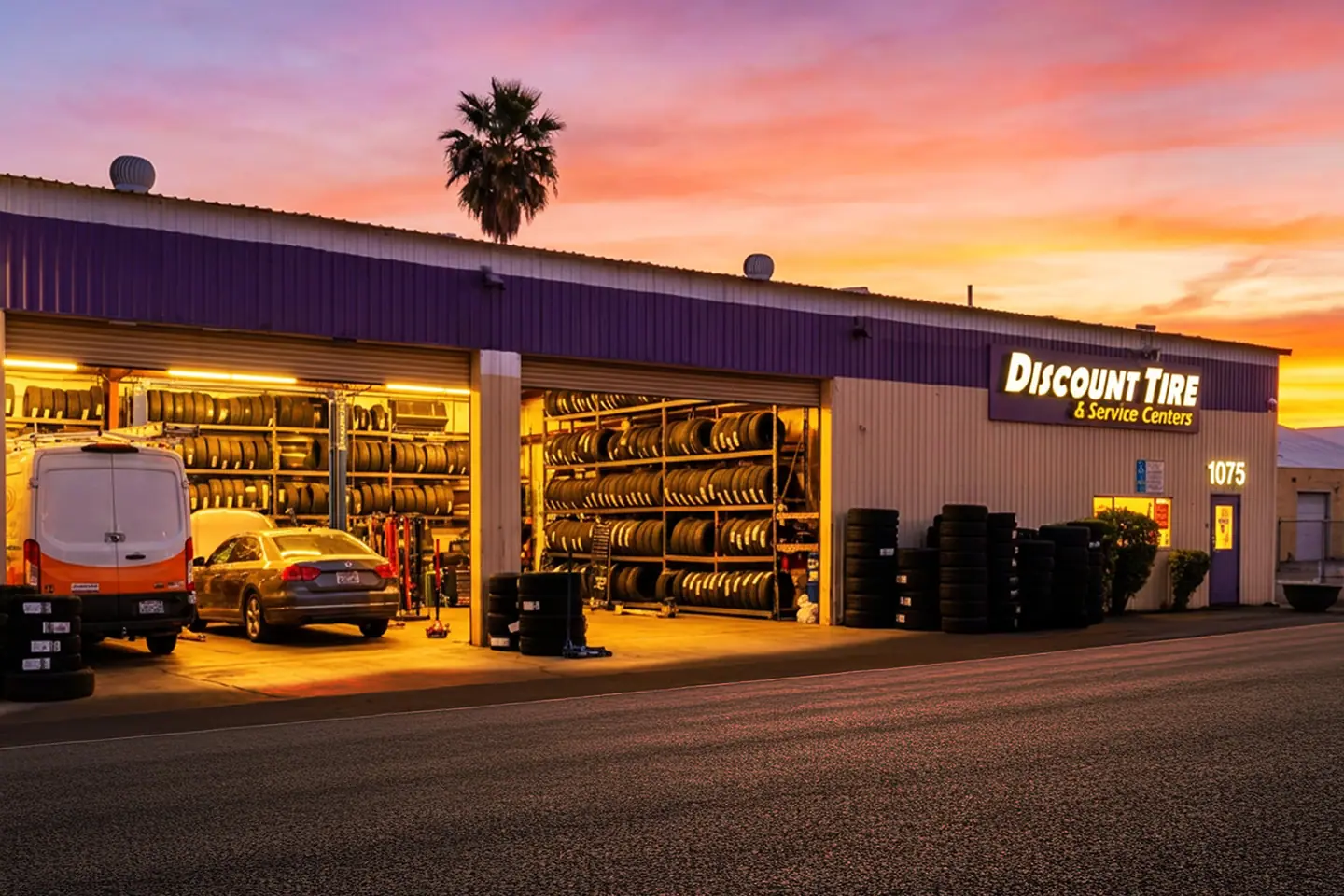 Discount Tire & Service Centers Clovis storefront at 1075 Railroad Avenue