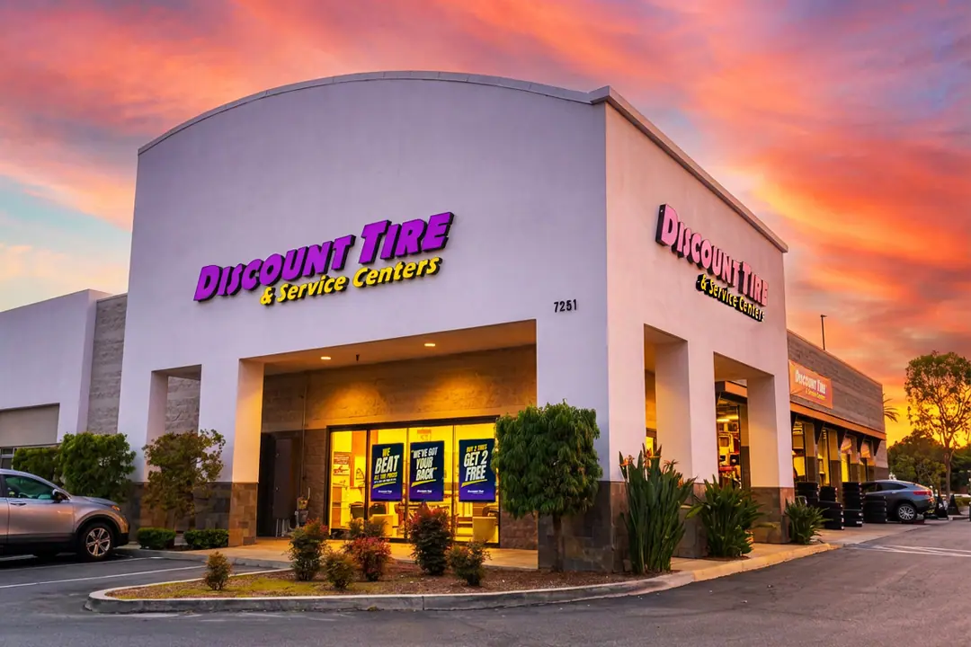 Discount Tire & Service Centers Long Beach storefront at 7251 Carson Blvd